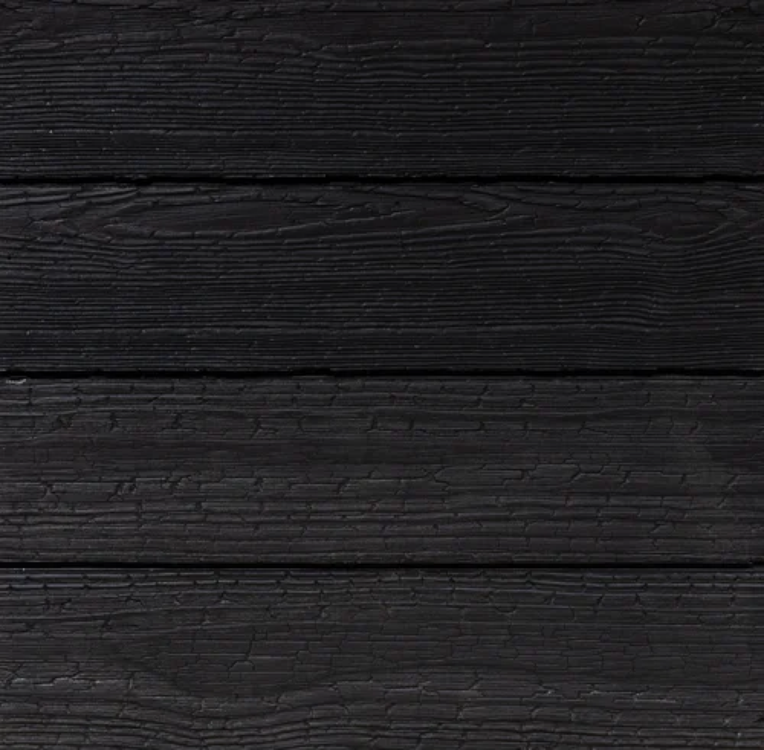 Charred, thermally modified sauna-grade wood